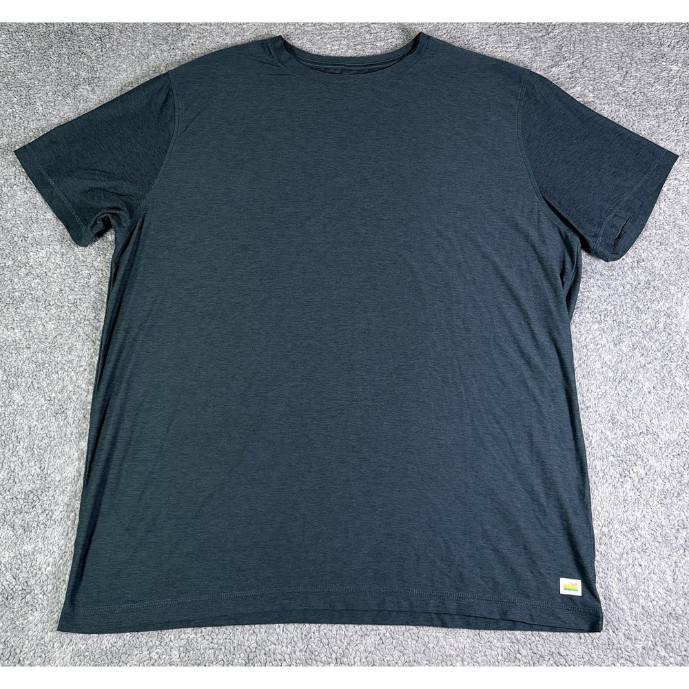 Vuori Strato Tech Tee Mens XXL Heather Blue V126 Performance T-Shirt Active Gym